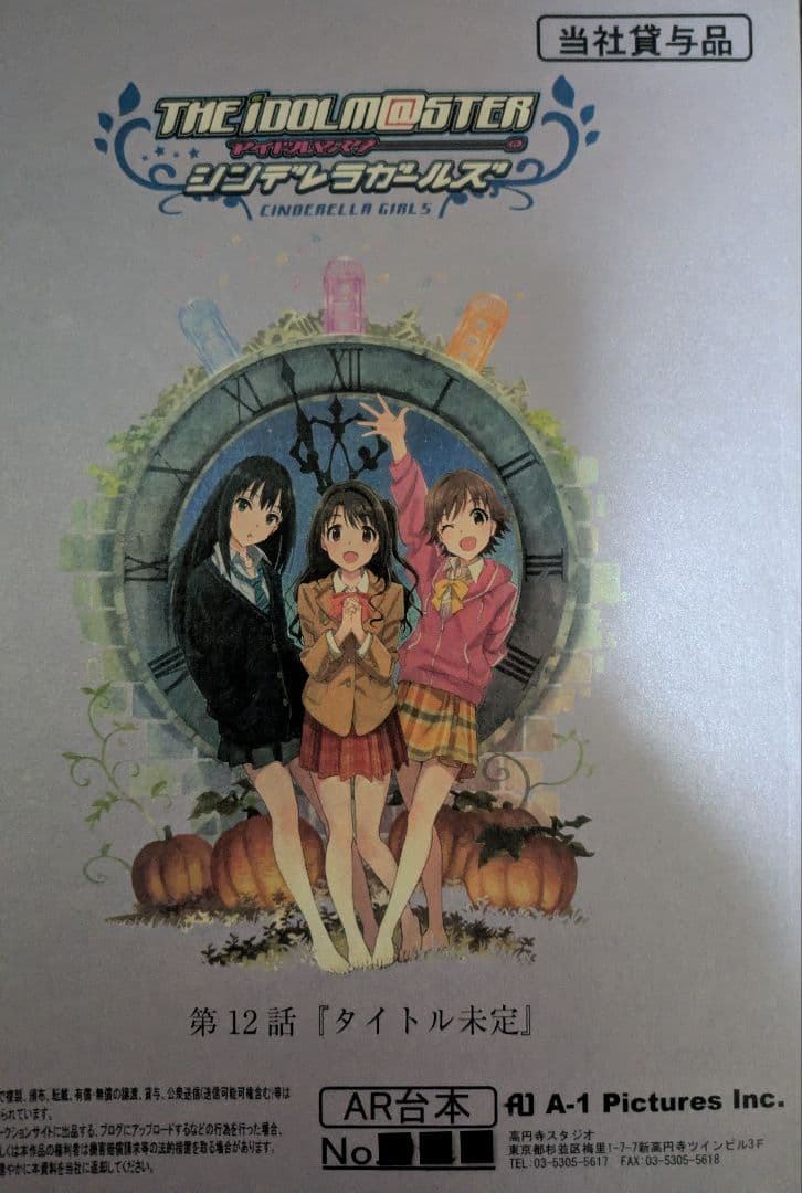 激レアTHEIDOLM@STERシンデレラガールズAR台本2冊+絵コンテ+オマケ