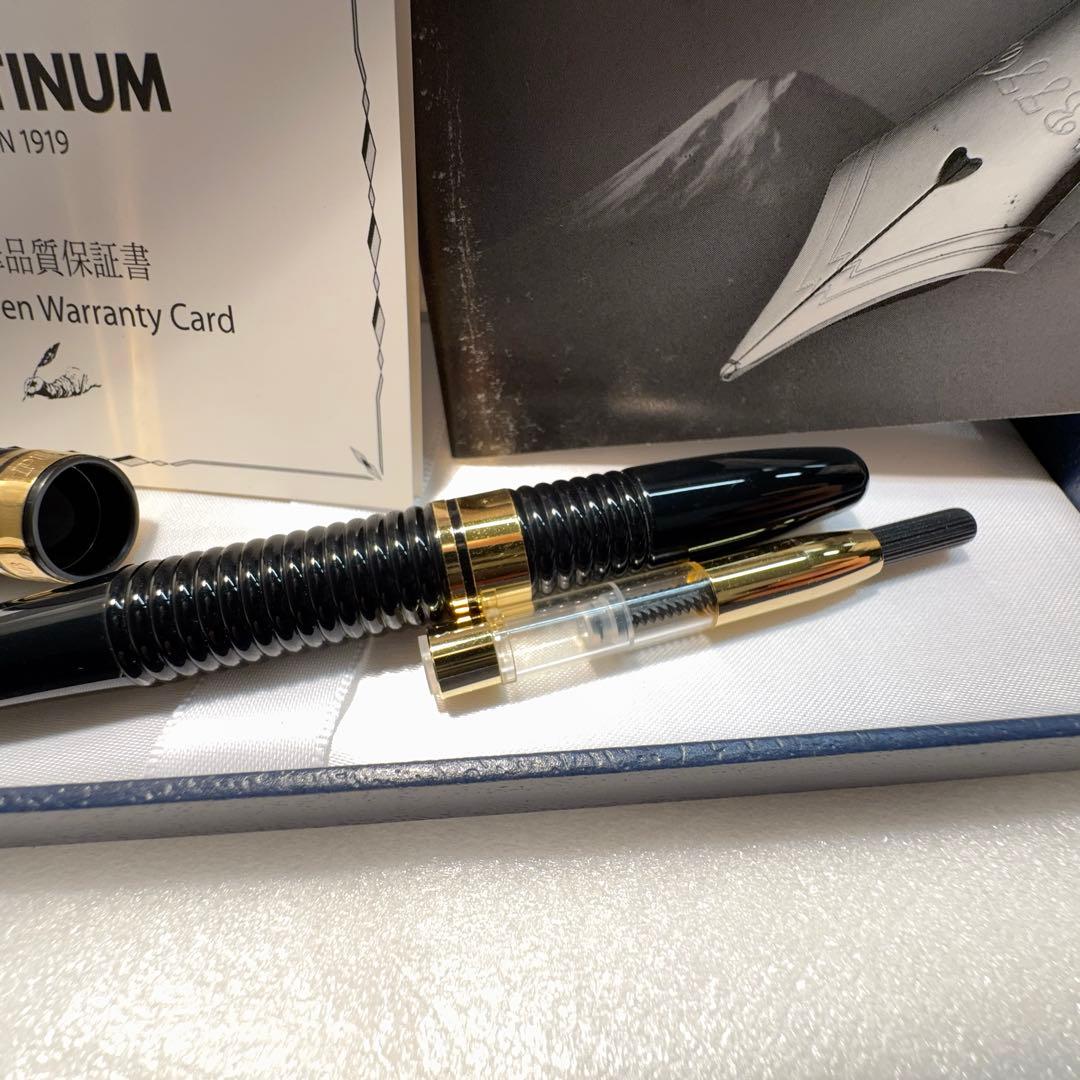 【廃番稀少】プラチナ万年筆 ギャザード 14K M 中字 未使用品■