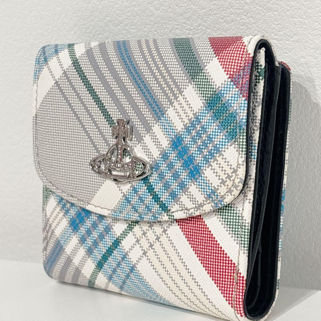 【新品】Vivienne Westwood 財布 二つ折り マドラス チェック柄