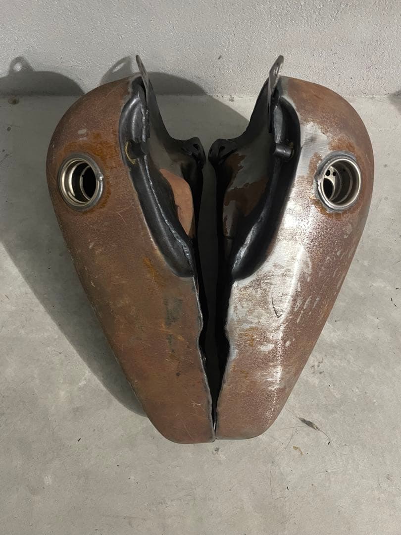 ハーレー ショベル ガソリンタンク 【分割タンク】当時物 ビンテージ パン