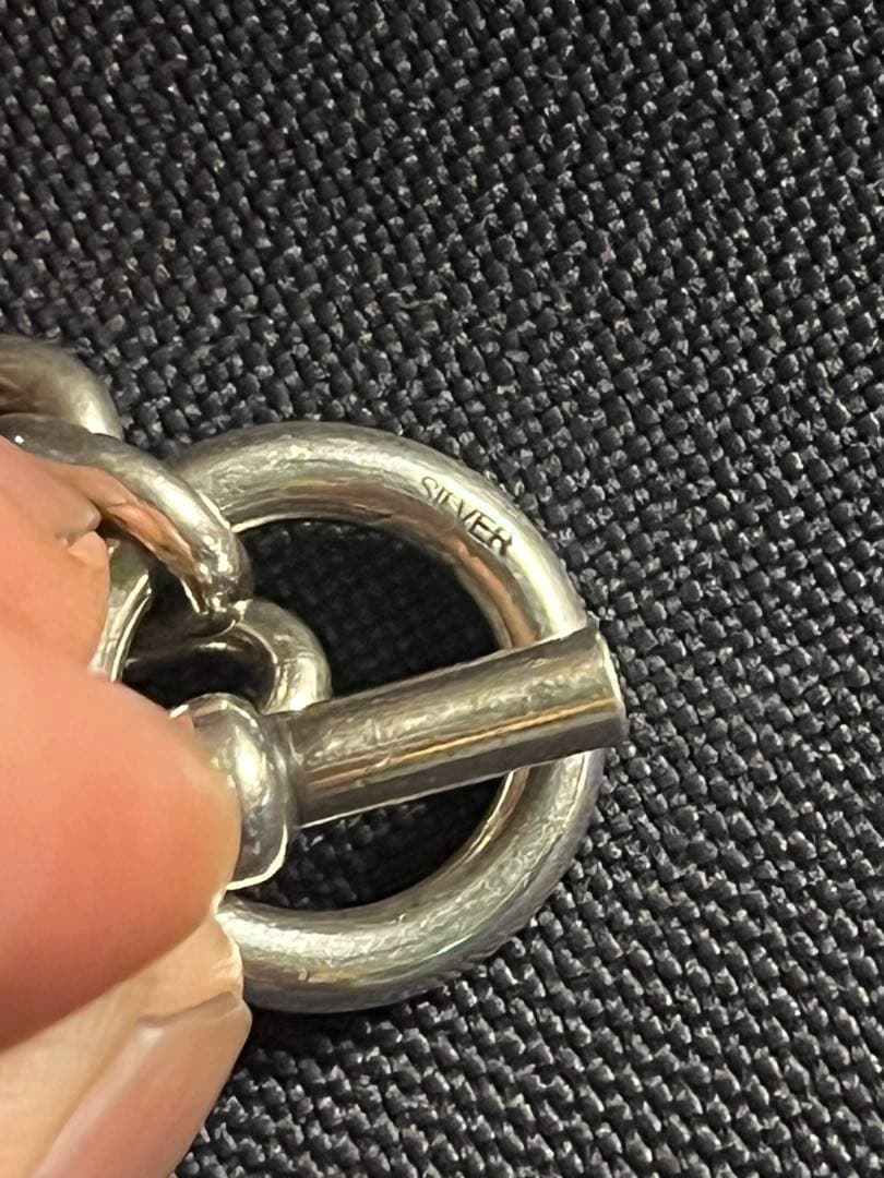 k*9様 シルバー925 小豆ブレスレット　内周17.5cm 重量61g アズキ