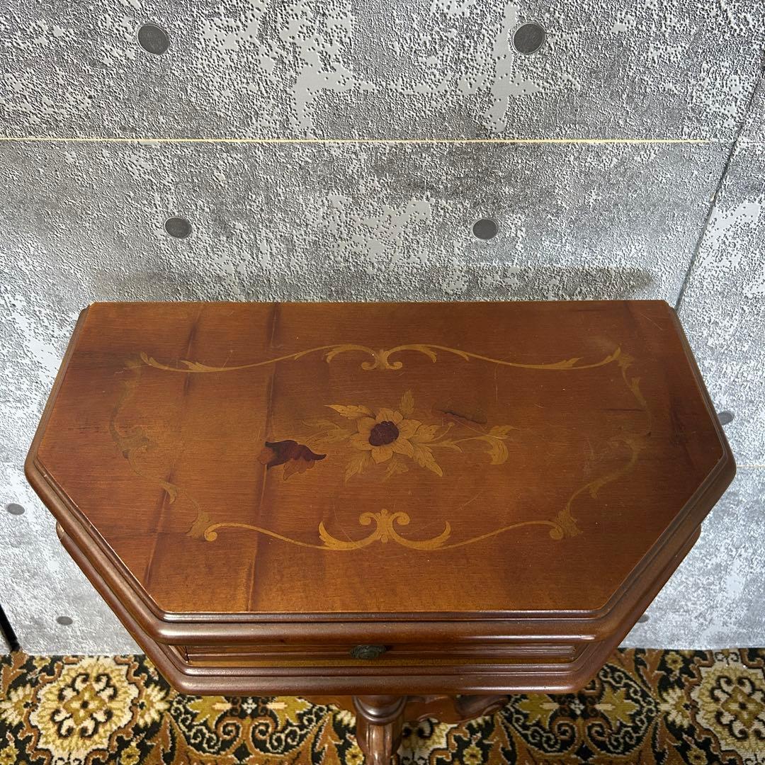 galooon꧁象嵌家具꧂コンソールテーブル サイド 象嵌 猫脚 飾り台