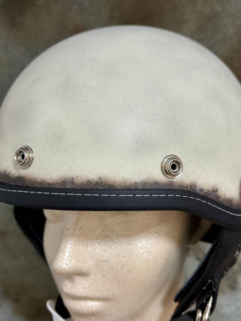 ポリスヘルメット ショーティー ヘルメット エイジング塗装仕上げ　フリーサイズ