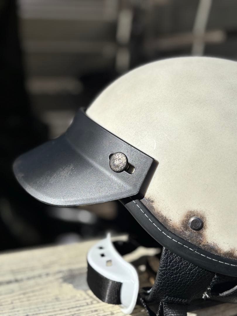 ポリスヘルメット ショーティー ヘルメット エイジング塗装仕上げ　フリーサイズ