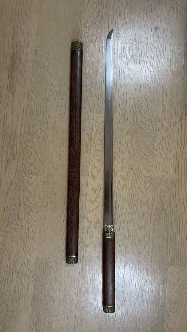【３日内速達】花梨木鞘　直刀　模造刀　日本刀　居合練習　コスプレ道具