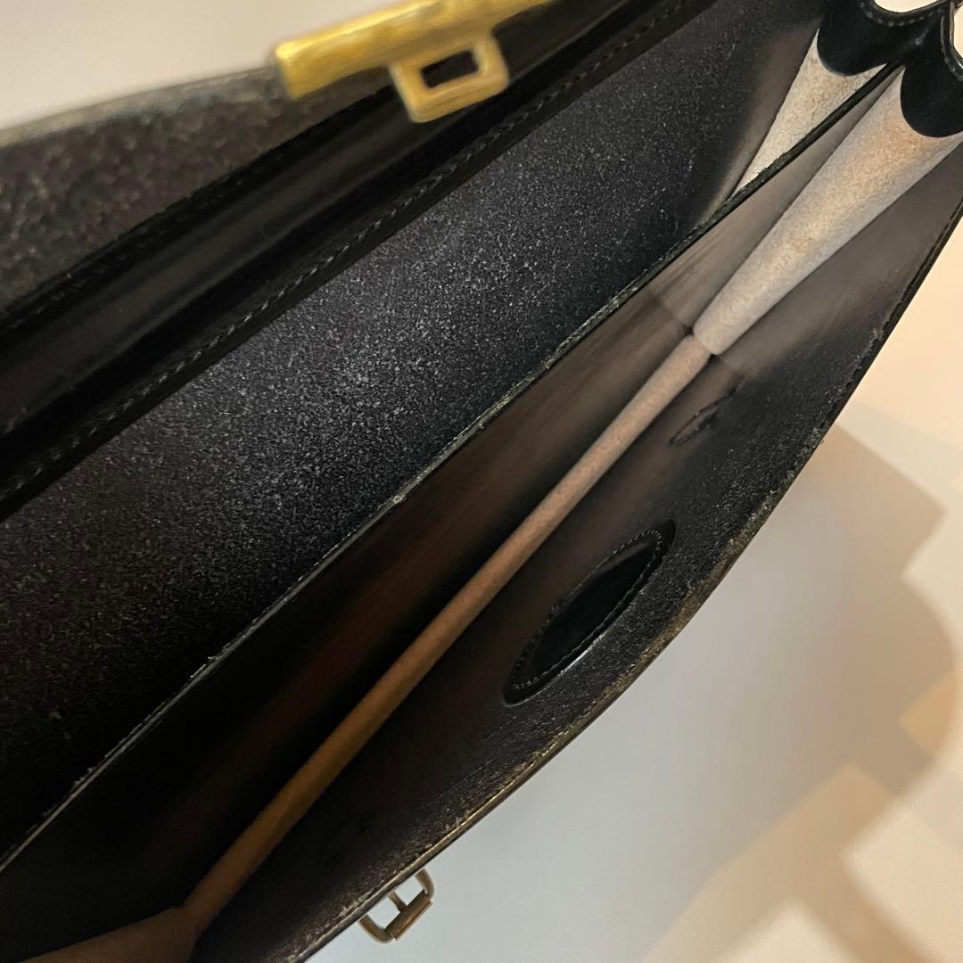 極美品✨グレンロイヤル ビジネスバッグ ブリーフケース ロック ゴールド 黒