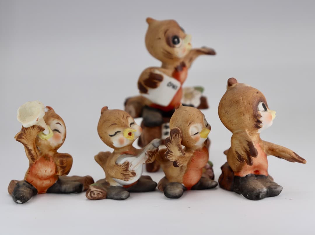 陶器製ジョセフ（ヨセフ・オリジナル）小さな可愛い小鳥の置物 6体セット