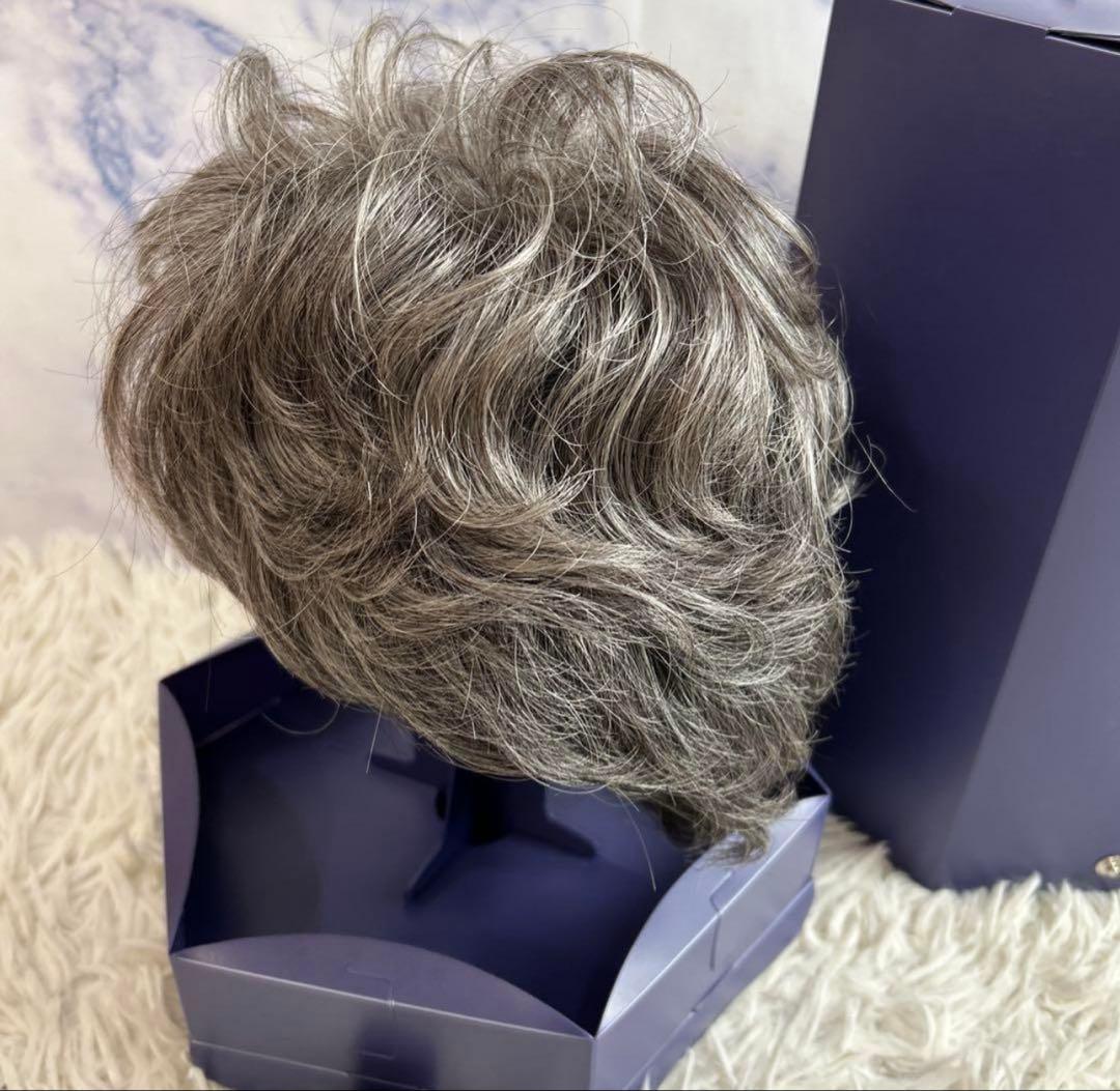 フォンテーヌ　シルバーショートウィッグ 専用ボックス付き