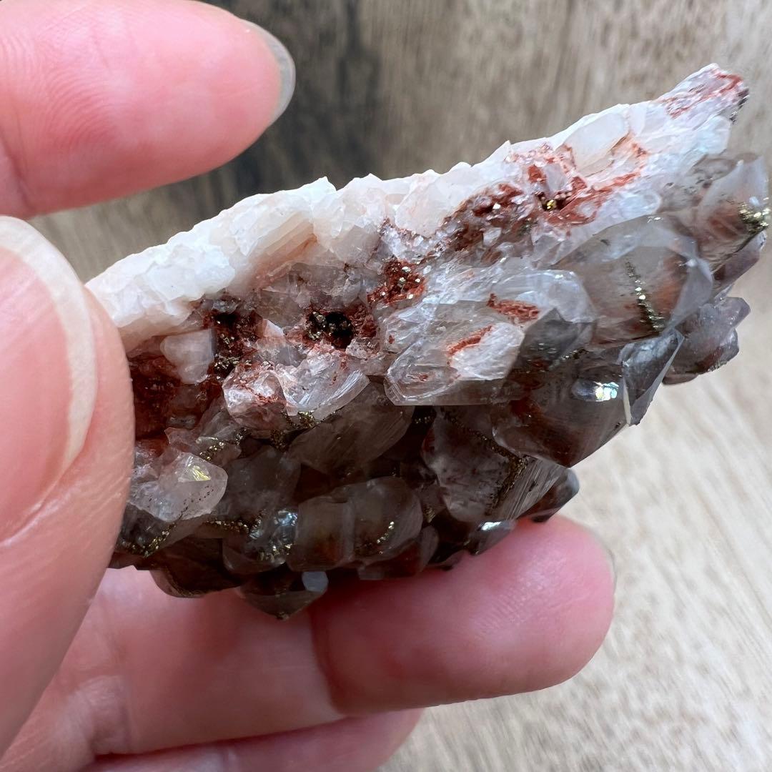 カルサイト パイライト ヘマタイト 共生 鉱物 標本 原石