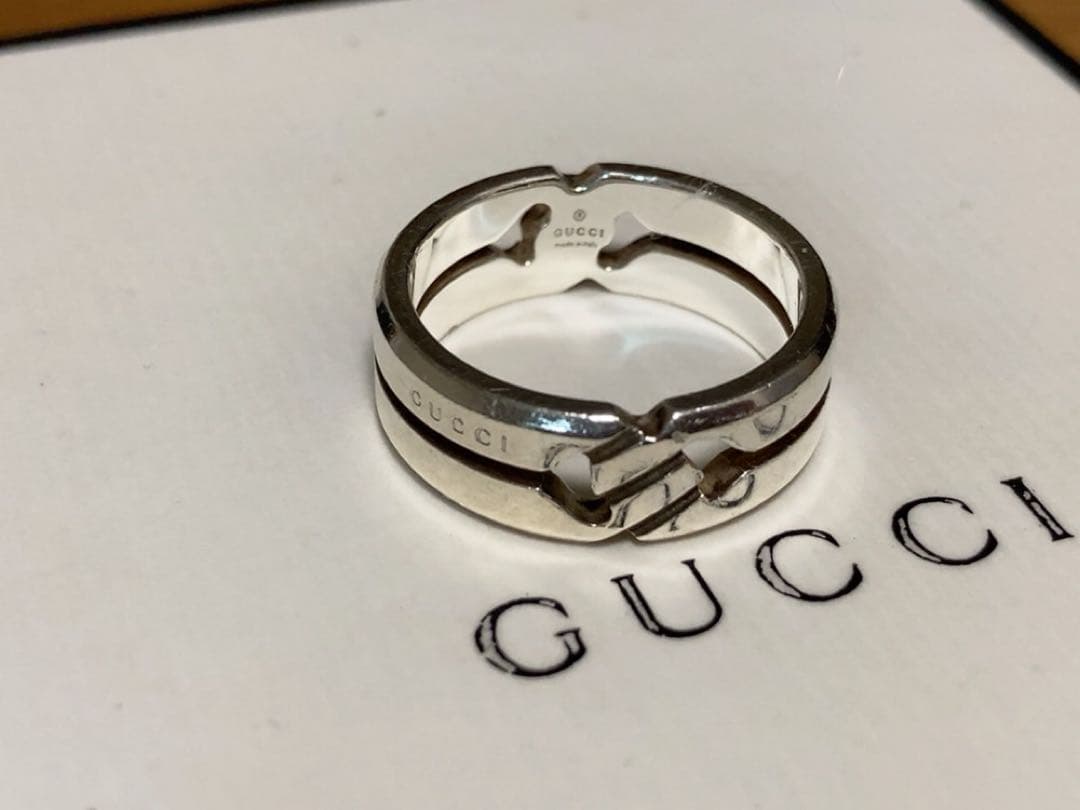 GUCCI シルバーリング ノットリングサイズ16 保存袋・箱付き