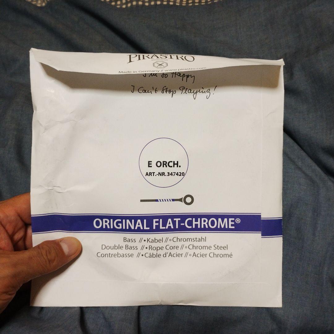 値下げしました【新品未使用Ｅ線】ピラストロオリジナルフラットクロムコントラバス弦