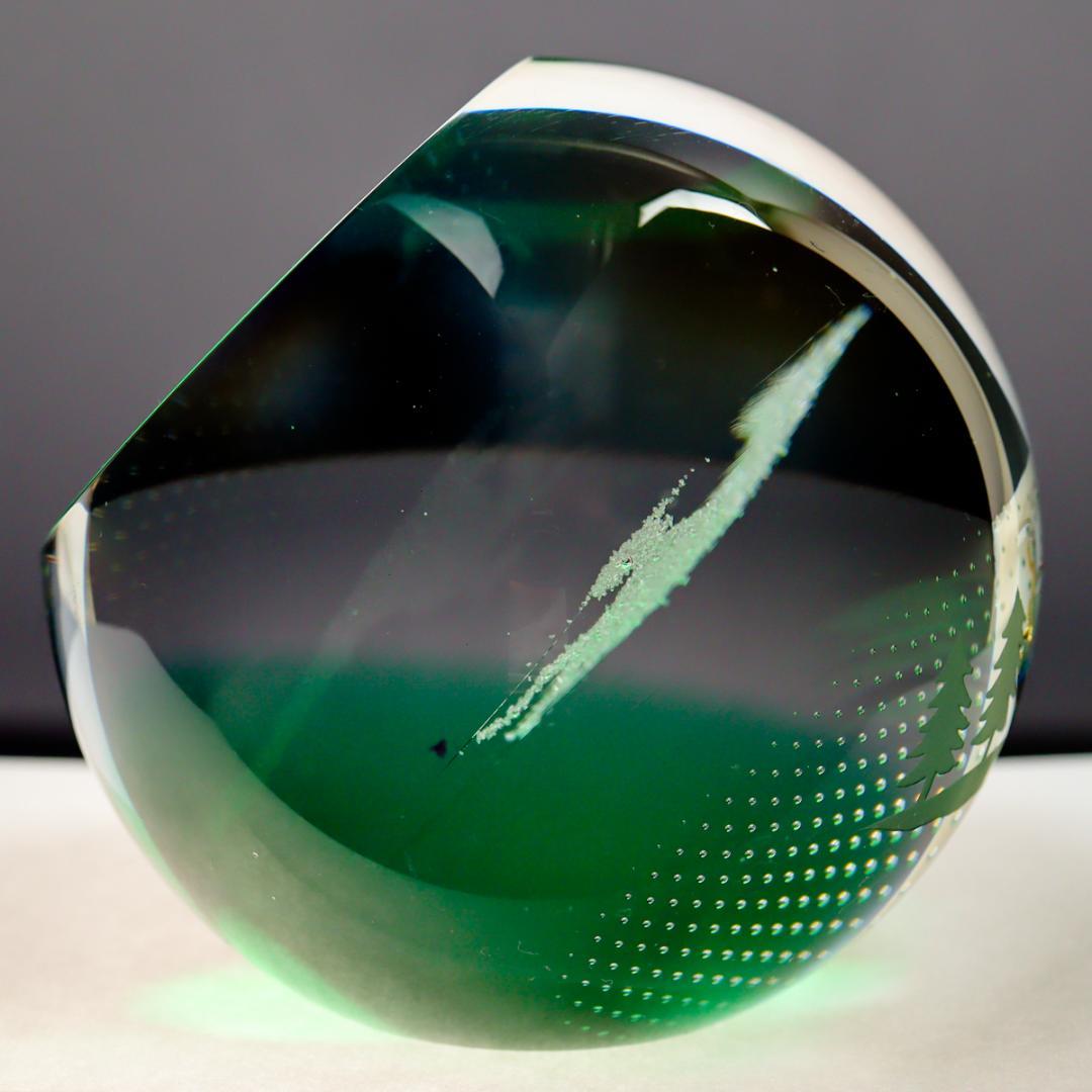 Caithness Glass 森を駆ける馬 エアーパターン ペーパーウエイト