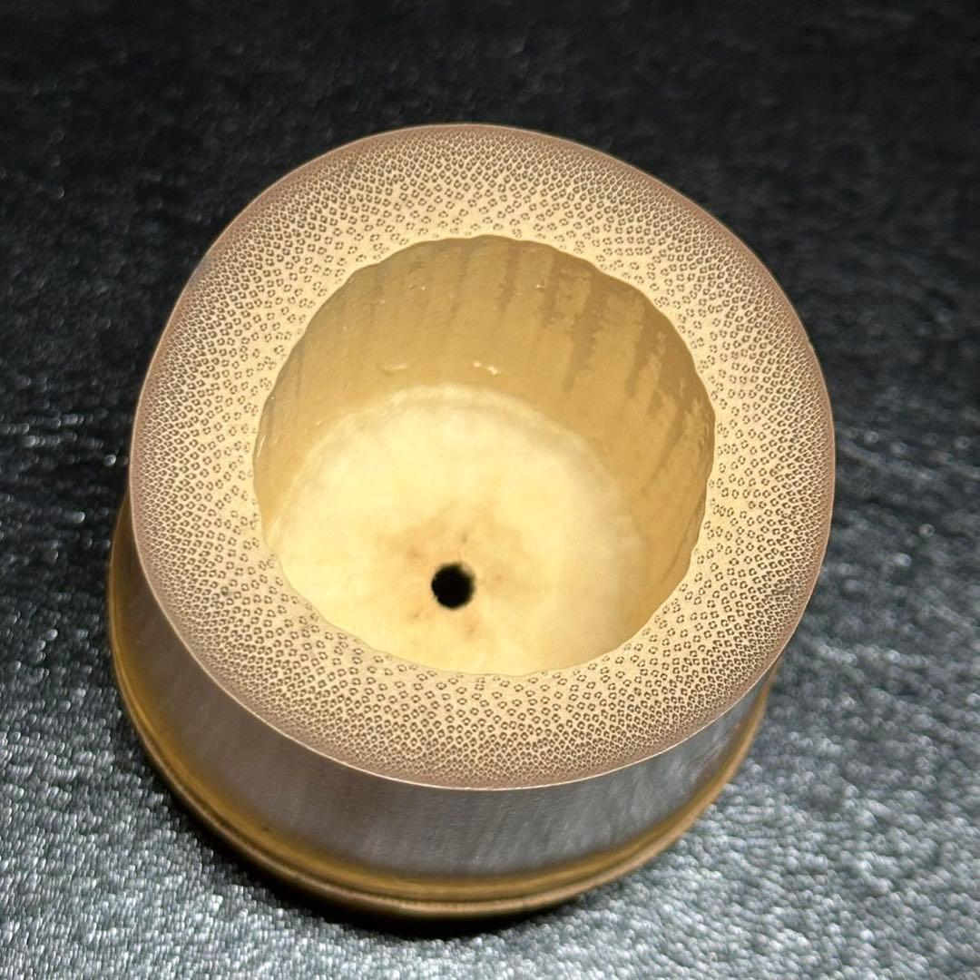 ★竹蓋置 一双！大徳寺『紫野 長谷川 寛州』書付！『淡完』作！共箱/共布/紙箱★