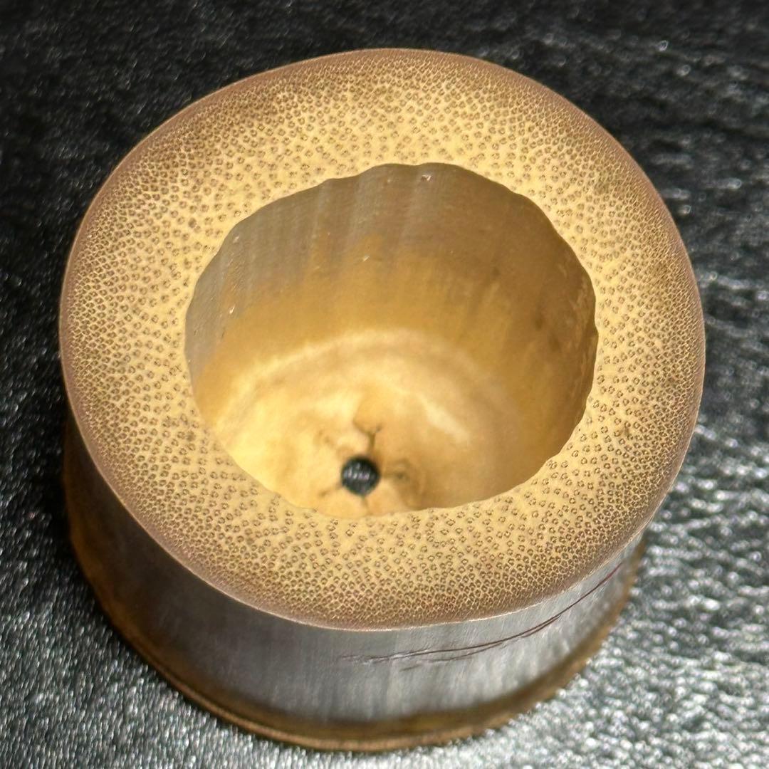 ★竹蓋置 一双！大徳寺『紫野 長谷川 寛州』書付！『淡完』作！共箱/共布/紙箱★