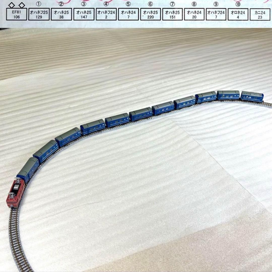 Bトレイン 24系 日本海 ラストラン編成11両＋EF81 N化 動力2両