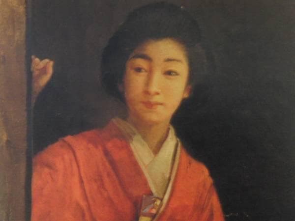 藤島　武ニ、女、希少画集画、新品額装付、状態良好