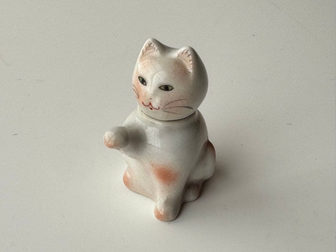 アンティーク 骨董 猫 陶器製 置物 醤油差し 中国 ヴィンテージ