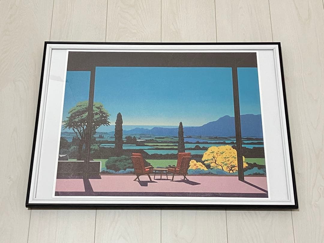 【額縁付き】 永井博（Hiroshi Nagai） A2ポスター 山