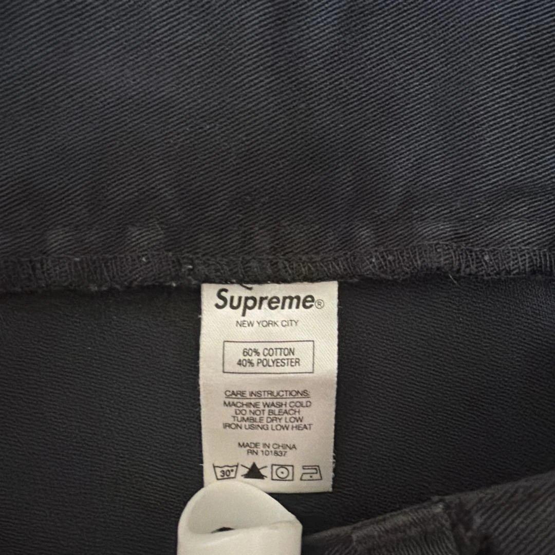 Supreme ブラック チノパン サイズ30