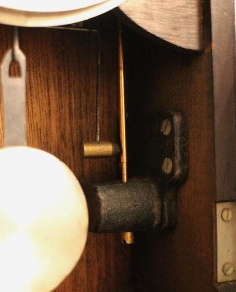 名古屋 meiji アンティーク 小ぶり ミニ 掛時計 柱時計 振り子 動作品