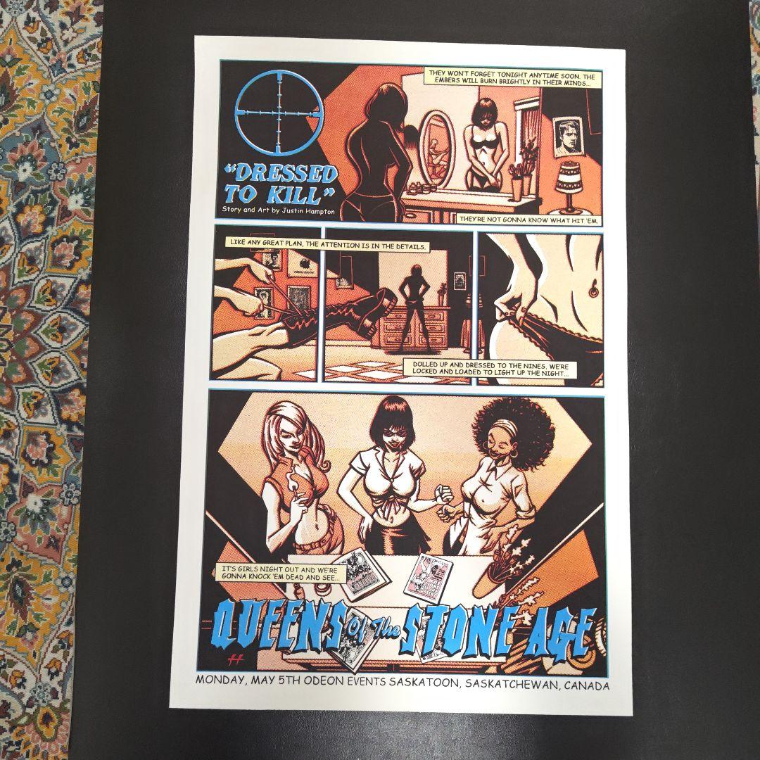 QOTSA Dressed To Kill シルクスクリーンポスター