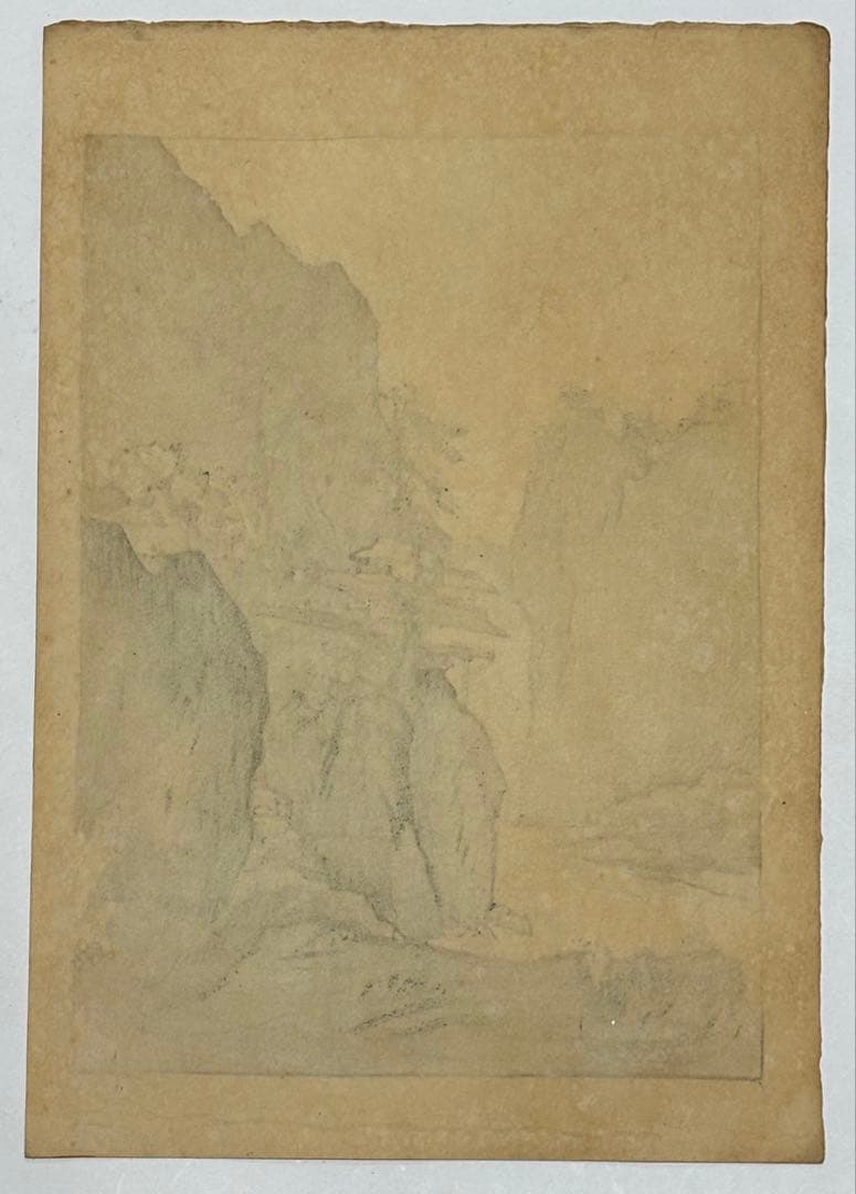 中村不折直筆サイン入木版画「信州下伊那郡 天龍峡之景」1枚|浮世絵 現代版画