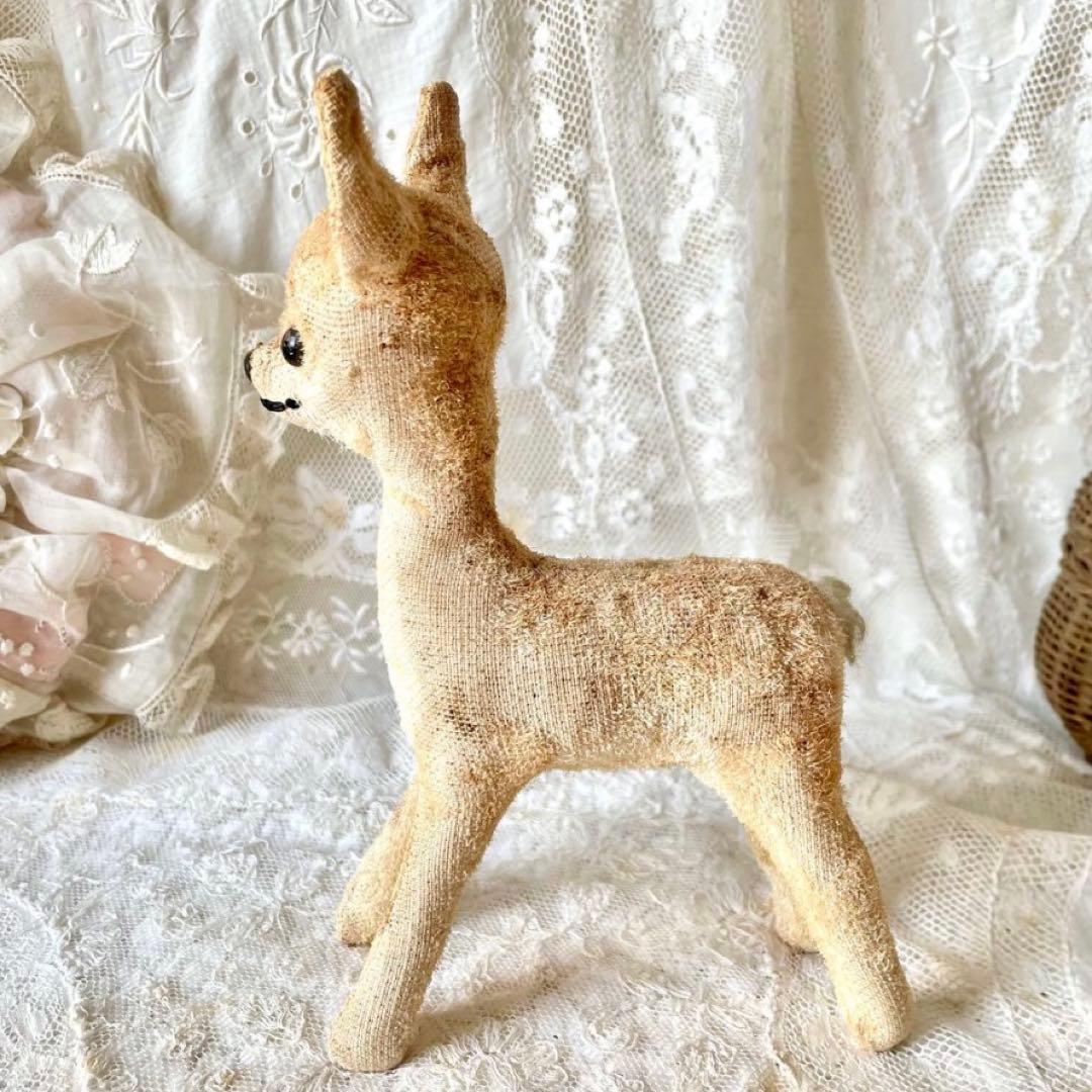 バンビぬいぐるみ3体セット　子鹿小鹿　　フランスアンティーク　ドイツヴィンテージ