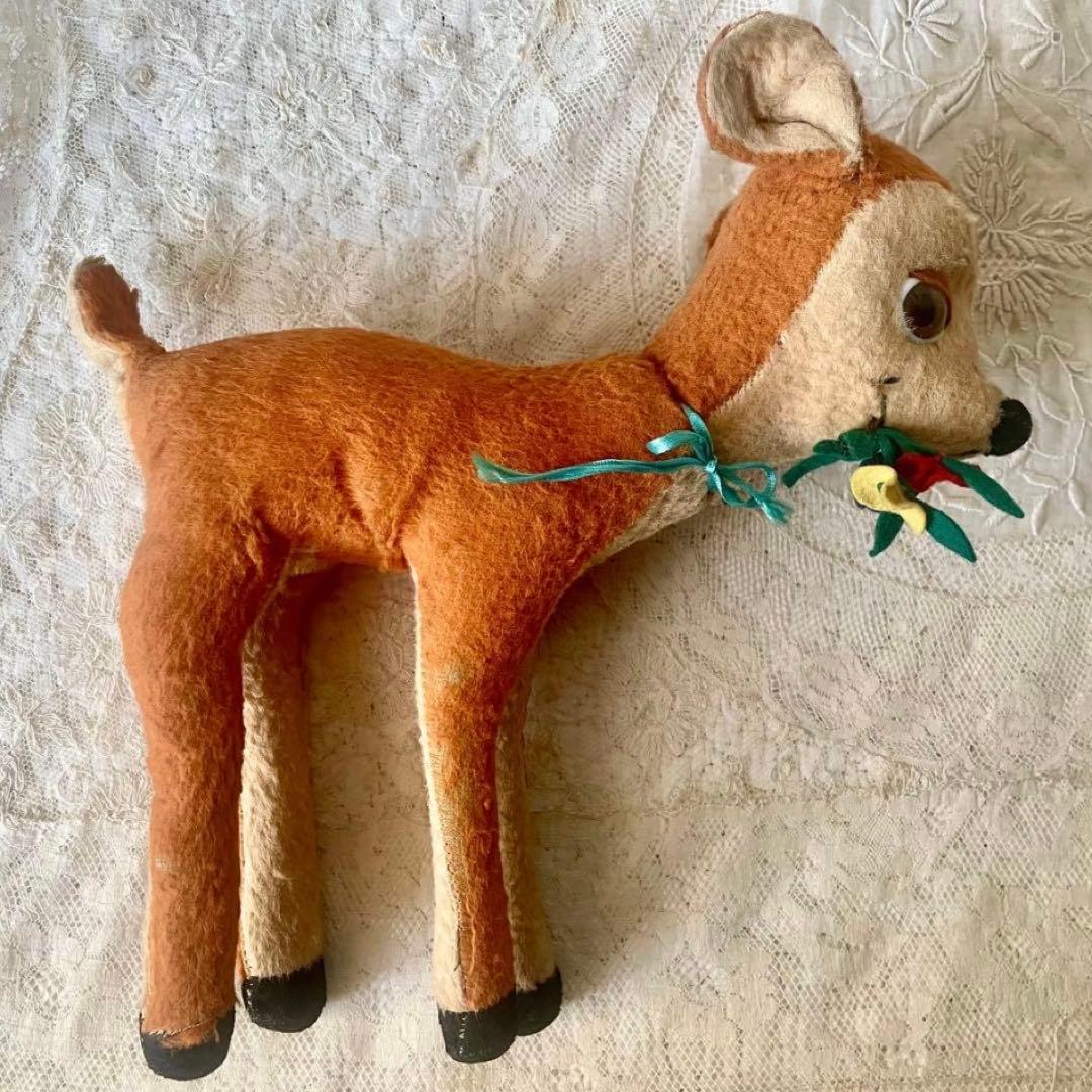 バンビぬいぐるみ3体セット　子鹿小鹿　　フランスアンティーク　ドイツヴィンテージ