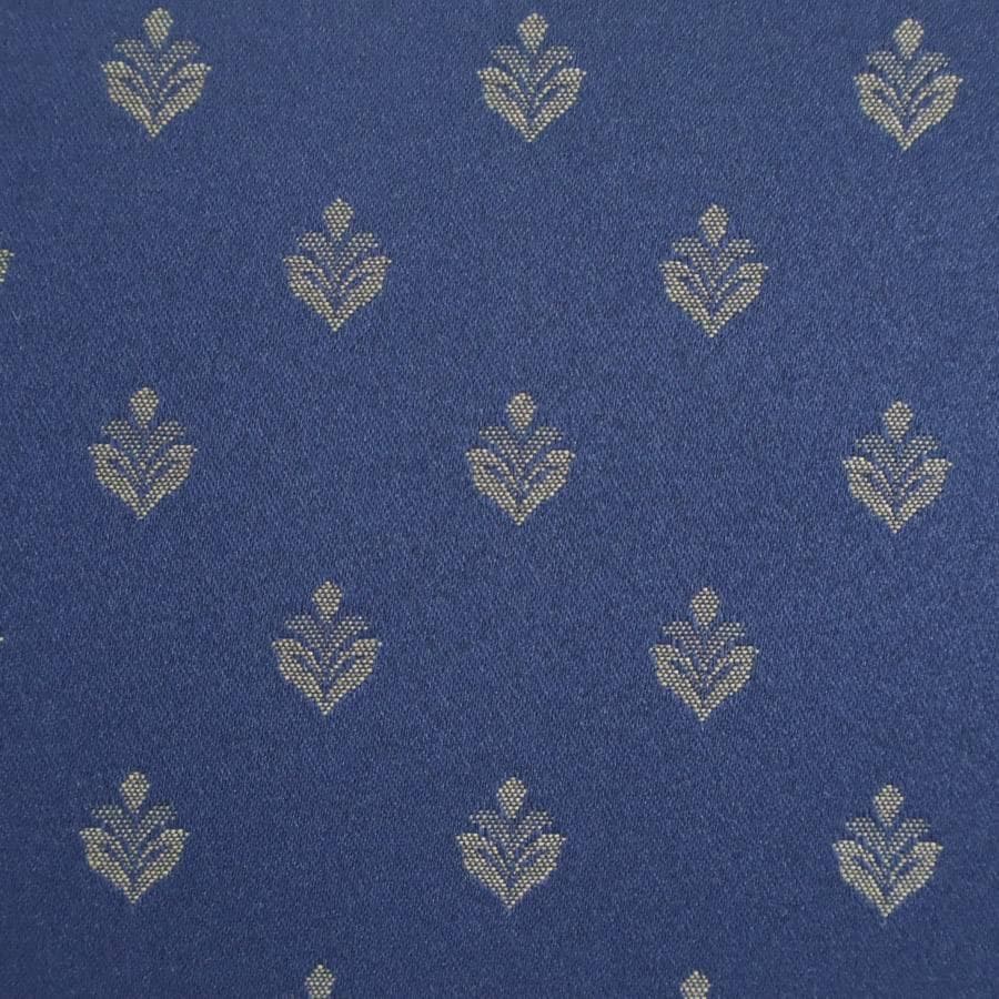 イタリア製クラシカル家具 猫脚 スツール 布張り ネイビー 鋲打ち 彫刻