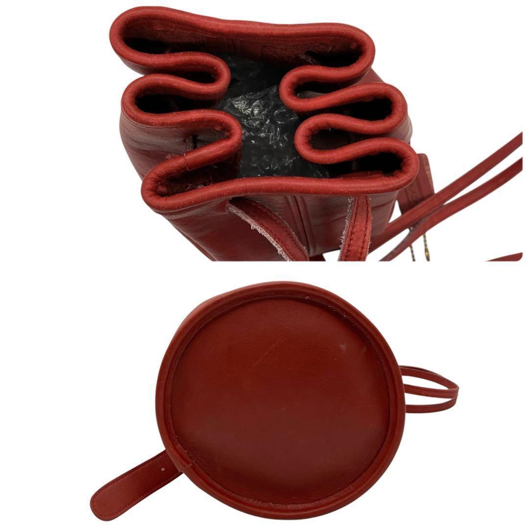 1946 Vintage Coach ショルダーバッグ 巾着 USA RED