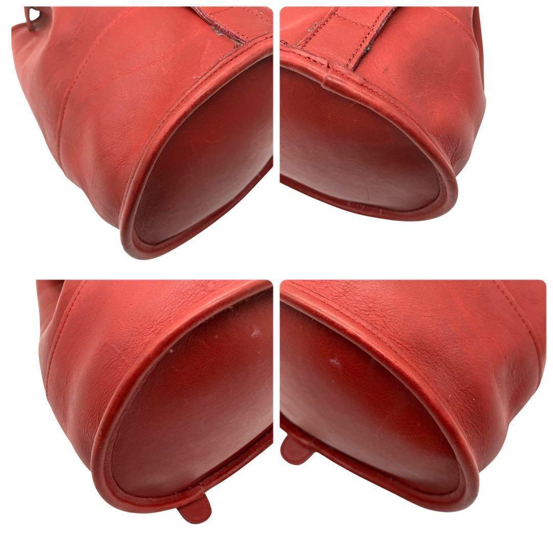 1946 Vintage Coach ショルダーバッグ 巾着 USA RED