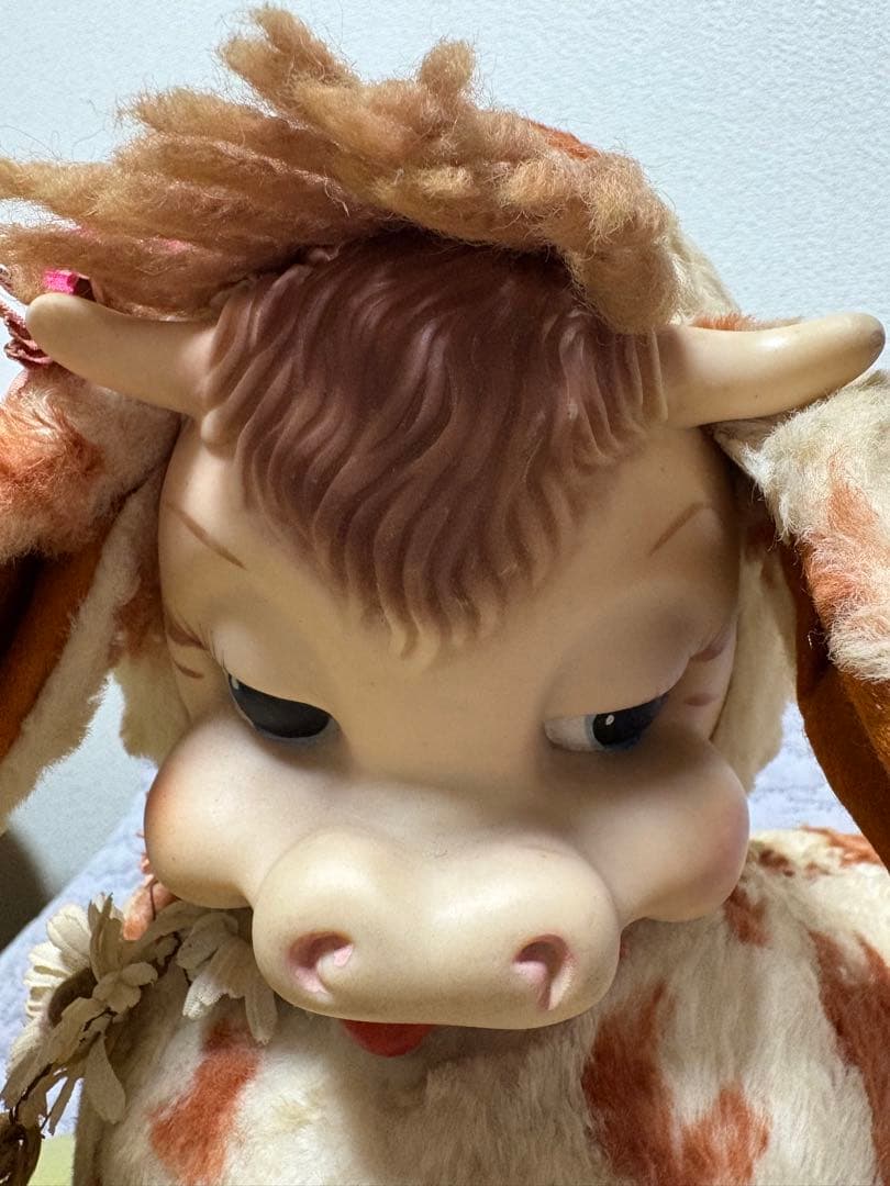 ラシュトン社ラバーフェイス牛のぬいぐるみ ヴィンテージ