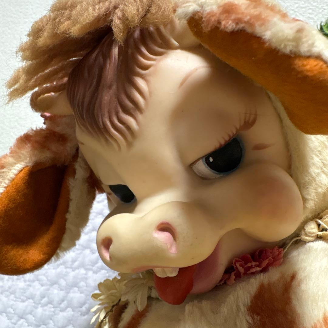 ラシュトン社ラバーフェイス牛のぬいぐるみ ヴィンテージ