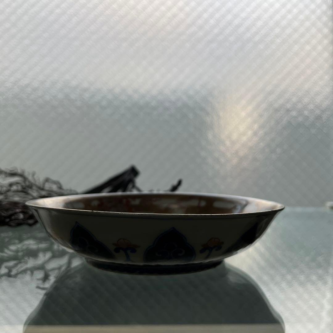 骨董　古伊万里　金彩色絵　希少図案　栗鼠　木賊　山葡萄　膾皿　中皿　１客限り