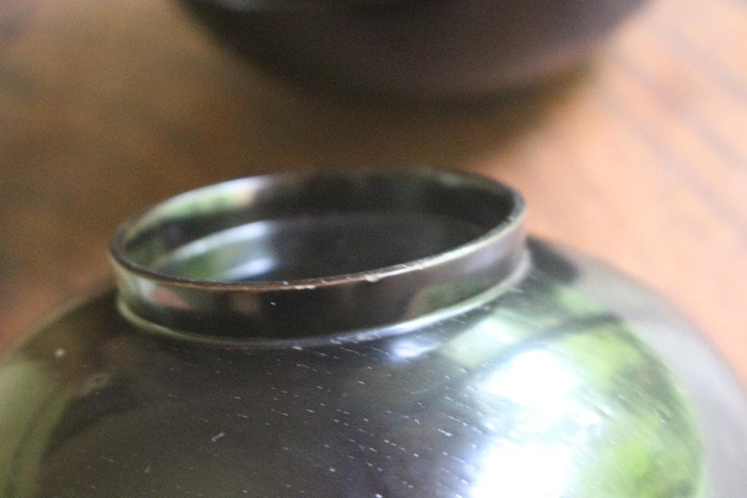 小傷有！時代黒漆に極上草花蒔絵の映える煮物椀5点（検輪島塗京塗蒔絵椀雑煮椀