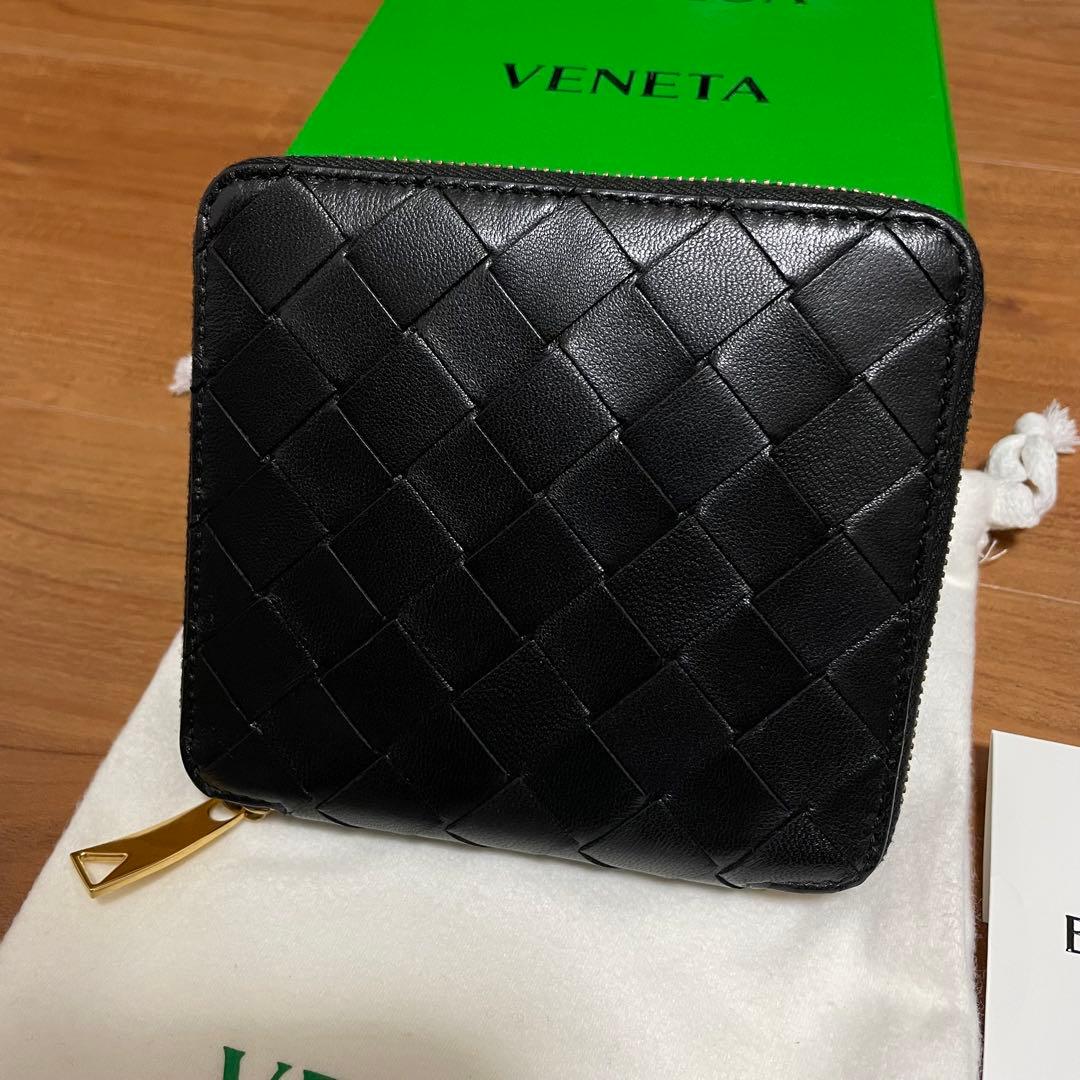 定価11万　新品　BOTTEGA VENETA ブラック ラウンドファスナー財布