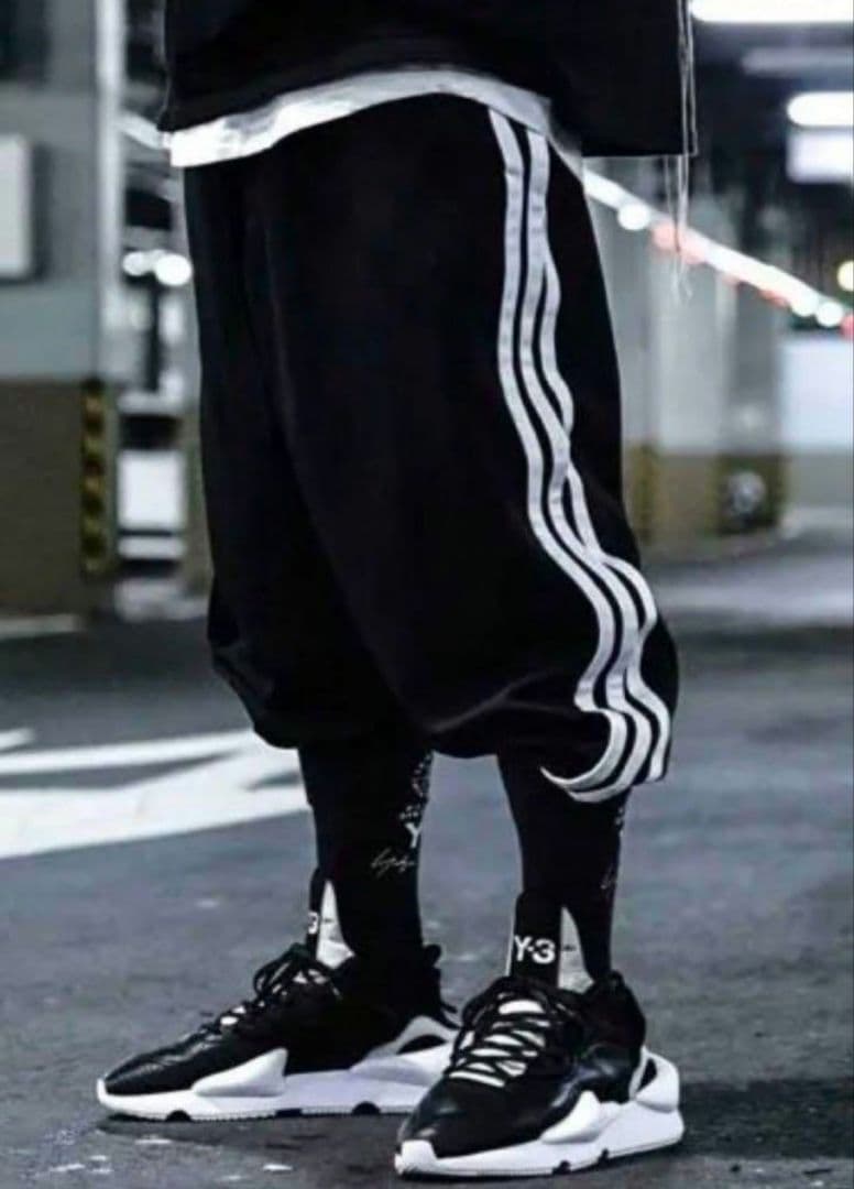 Y-3 スリーストライプス　サルエルパンツ