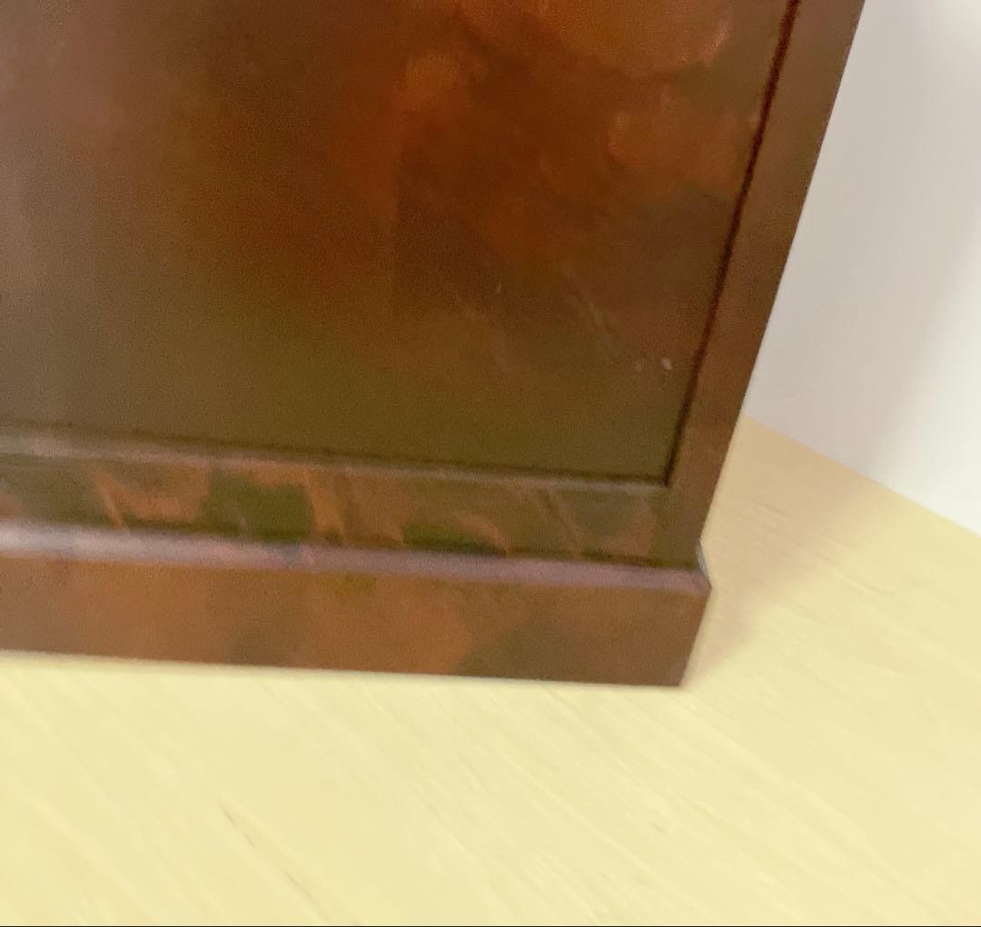 北海道民芸家具　電話台　FAX台　サイドチェスト　サイドテーブル　カバ無垢材