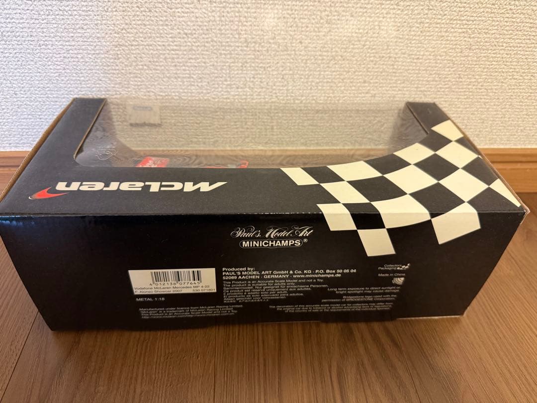 McLaren MINICHAMPS ミニカー　2007 フェルナンドアロンソ