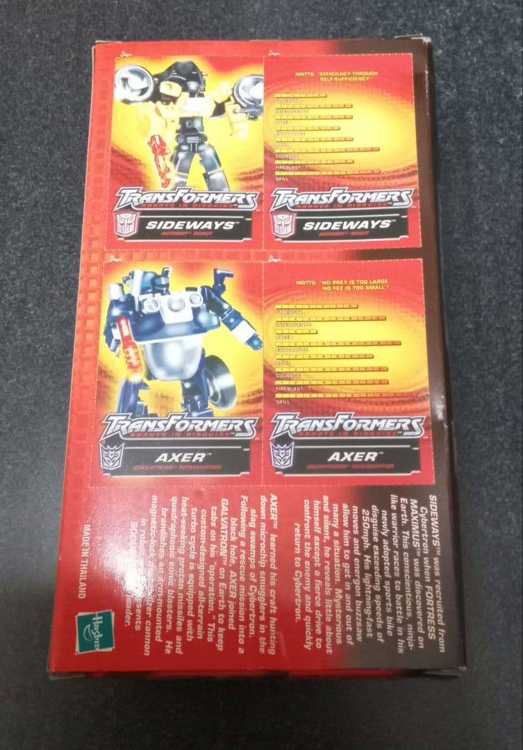 【最終値下げ】タカラ　トランスフォーマー　サイドウェイズvsアクサー