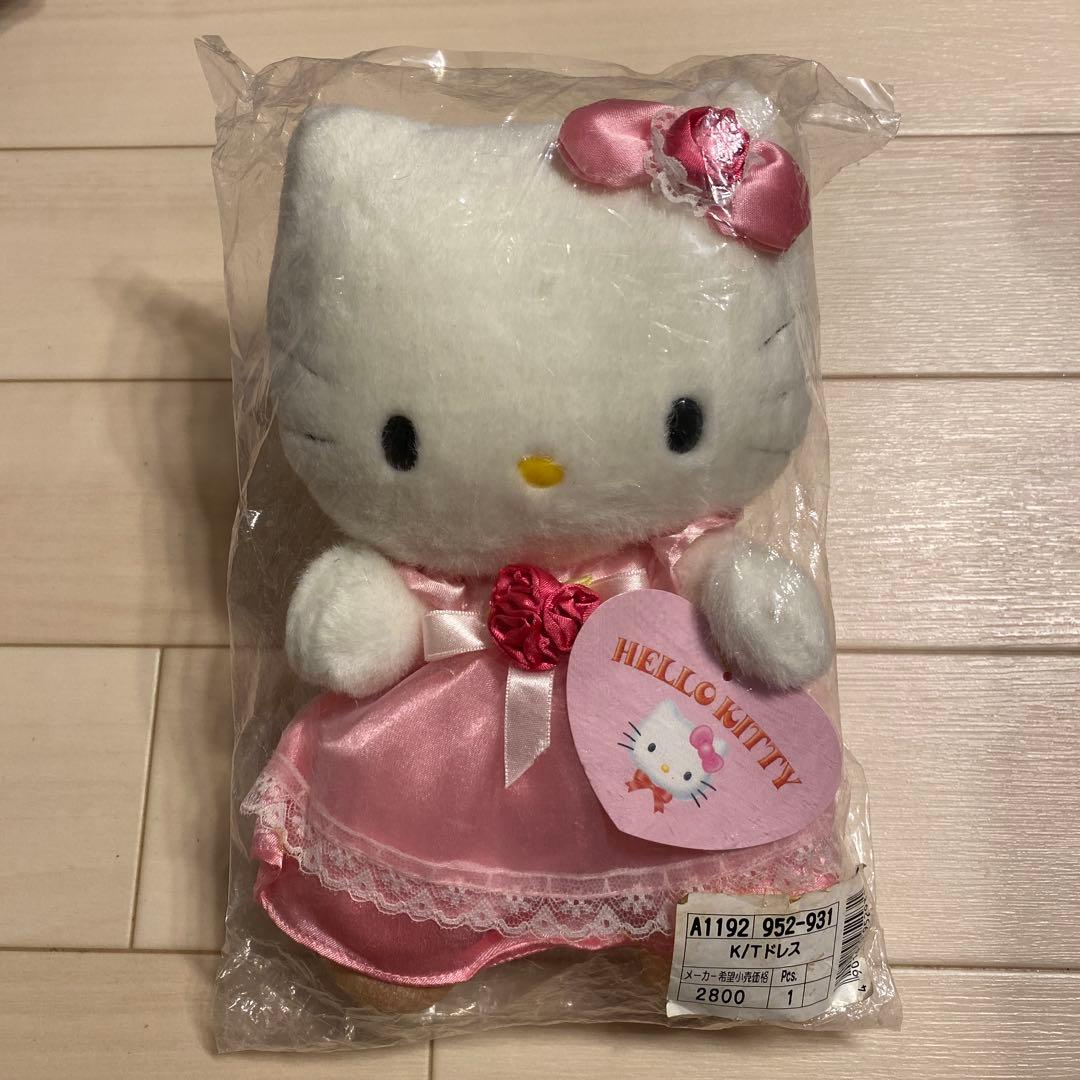 希少　1999年　ハローキティ ぬいぐるみ タグ付　KITTY ドレス