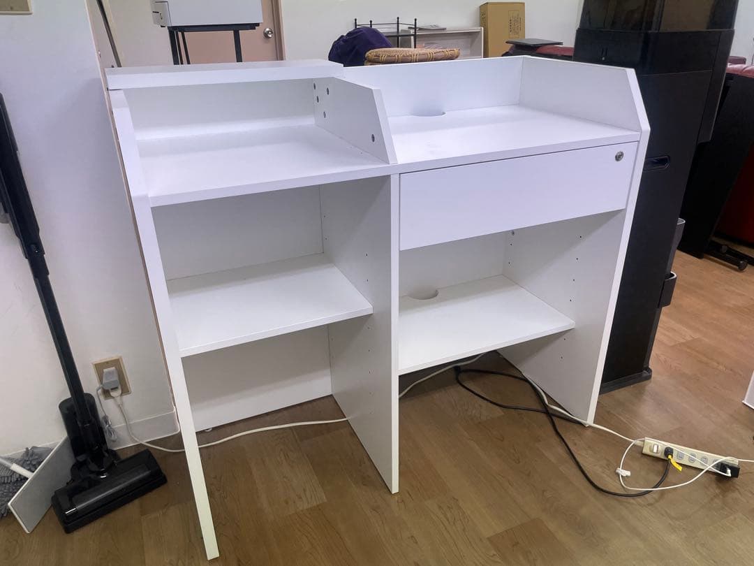 木製家具　受付台　ホワイト