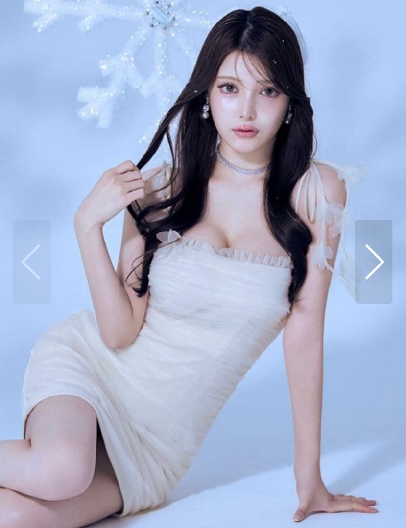 シフォンギャザーキャミソールタイトミニドレス/キャバドレス