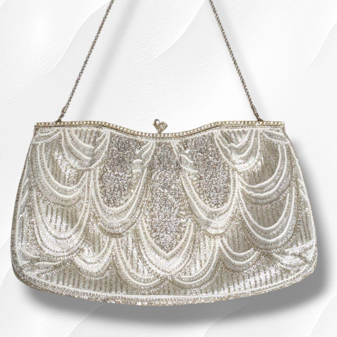 【美品】Lumy Hashimoto ルミー はしもと ビーズバッグハンドバッグ