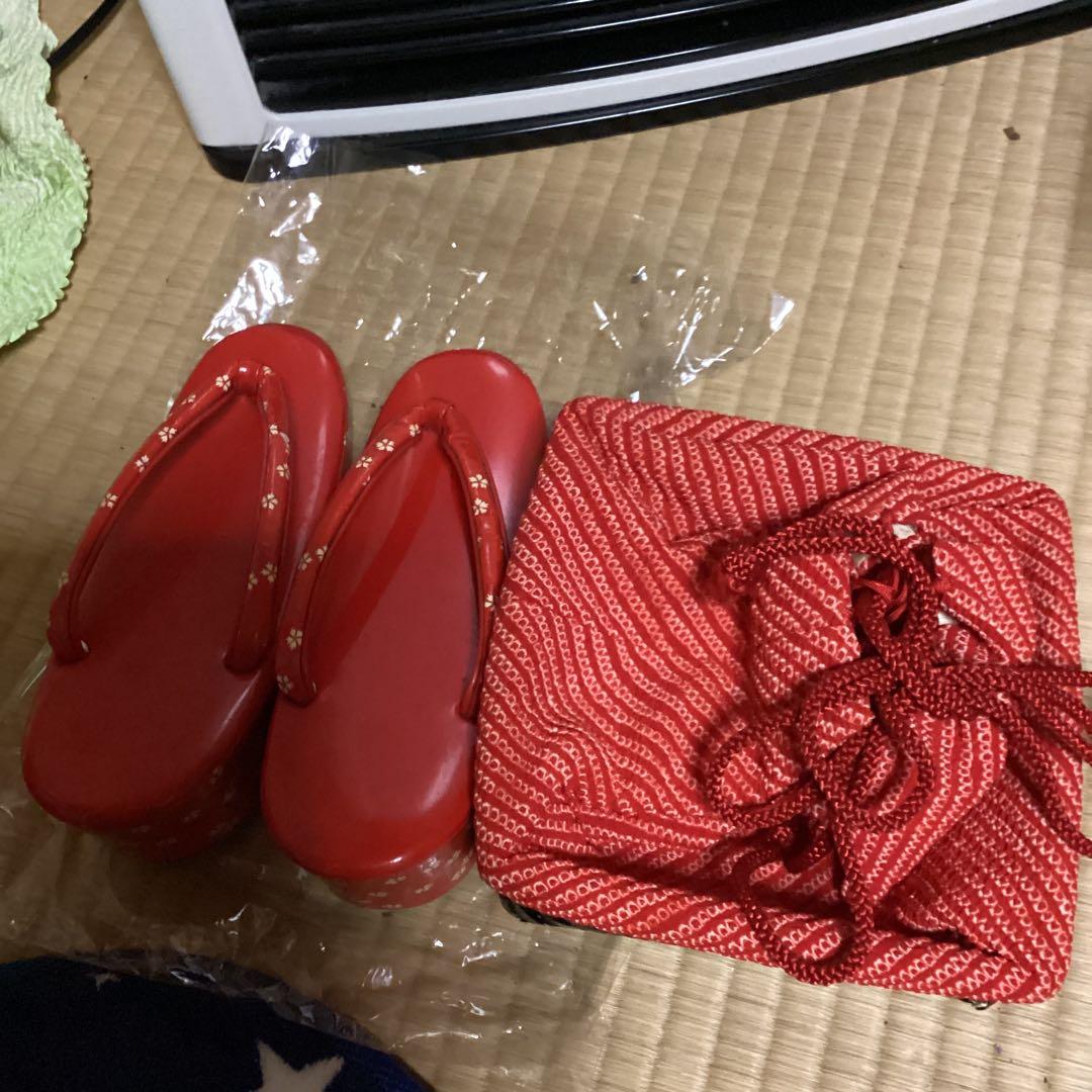 七五三七歳用フルセット帯幅18センチ　長さ127 センチ草履20センチ