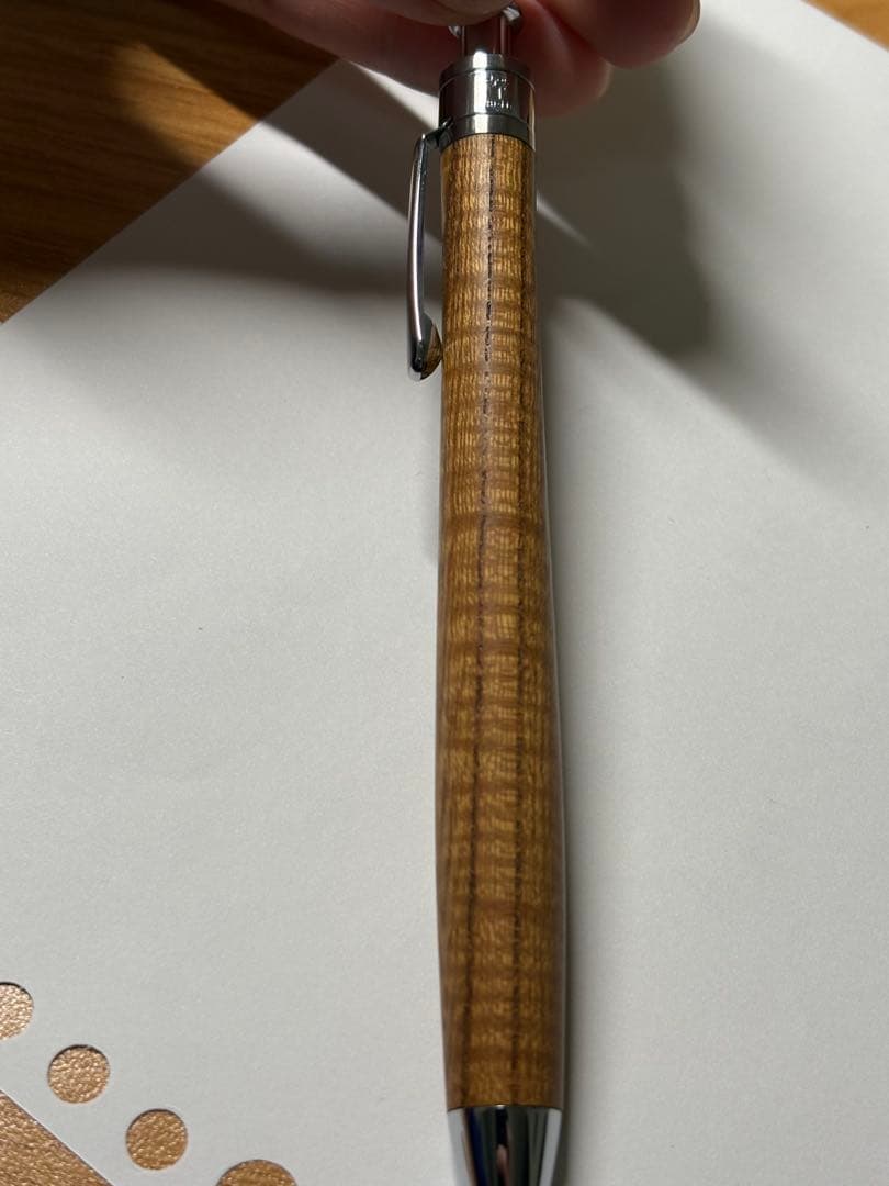 工房楔　欅の杢　固定式口金&スライドパイプ口金付き　アルミパイプ