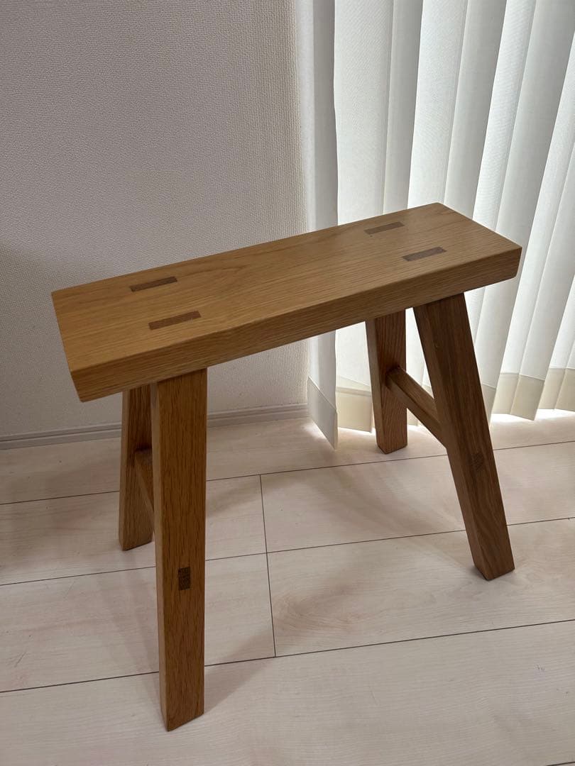 廃盤　無印良品　オーク材　スツール　ベンチ
