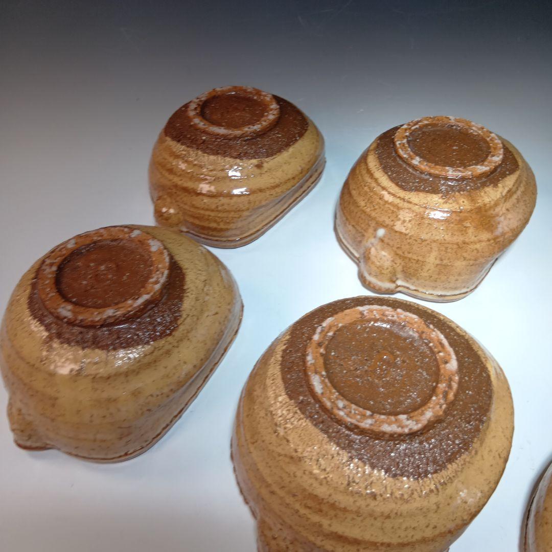 値下げ　茶道具　萩焼　12代田原陶兵衛　片口向付6客　共箱　美品