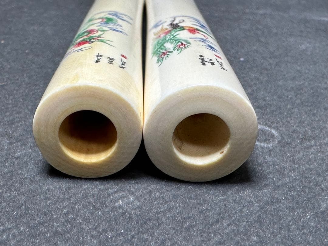 極上　龍鳳　天然素材　喫煙具　煙管 パイプ　彫刻 細密細工　骨董　アンティーク