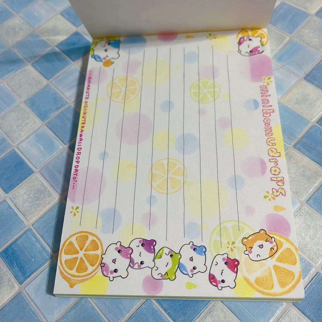 平成レトロ　ハムちゃん　ミニハムドロップス メモ帳 シール付き